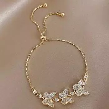 2 шт. женский браслет бабочка из сплава циркония с регулируемой кисточкой полированные наручные украшения для выпускного вечера и свиданий ручная цепочка на ножной браслет