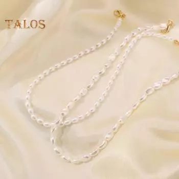 2 шт. женское ожерелье в стиле ретро, штабелируемое двухслойное колье из искусственного жемчуга, гладкий зажим-лобстер, одноцветное украшение на шею, вечерние, выпускной, колье для невесты белый