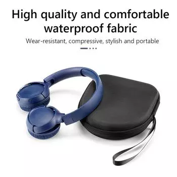 2 шт. Жесткий чехол для наушников TUNE 510BT Wireless Headset Storage Bag Черный