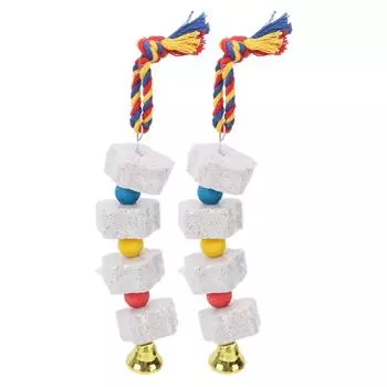 2 шт. жевательные игрушки для птиц, точильный камень для клюва птиц для попугаев/хомяков и других грызунов