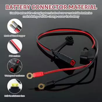 2 шт. жгута проводов безопасный ПВХ интеллектуальные батареи кабель для подзарядки малым током 16AWG простая установка жгута проводов для длительной зарядки