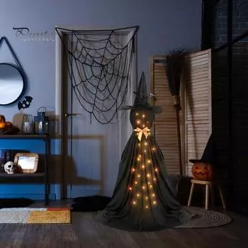 2 шт. жутких призрачных украшений на Хэллоуин, стоячие призрачные украшения с гирляндами, легко собираемые призрачные украшения для крыльца и двора 2pcs