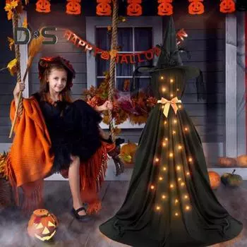 2 шт. жутких призрачных украшений на Хэллоуин, стоячие призрачные украшения с гирляндами, легко собираемые призрачные украшения для крыльца и двора 2pcs