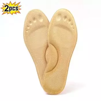 2 шт. Зимние меховые самонагревающиеся стельки для ног, термоутолщенные стельки с эффектом памяти, теплые вставки для спортивной обуви для женщин и мужчин 35-36 жёлтый