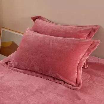 2 шт. Зимняя фланелевая наволочка 48*74 см, однотонная бархатная наволочка, удобная, мягкая, теплая, сине-зеленая, для дома, постельное белье 48X74cm 2PCS Pillowcases