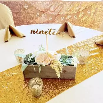 2 шт. Золотая дорожка для стола с пайетками для украшения свадьбы, Рождества, Хэллоуина, дня рождения, вечеринки, детского душа, обеденной скатерти 30X180cm 2pc золотой