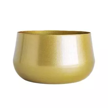 2 шт. Золотой металлический цветочный горшок ваза с отверстием, органайзер для хранения декоративный свадебный уличный напольный дисплей для гостиной 18cm*16cm*10.5cm