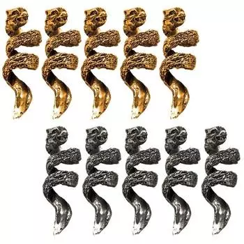 2 шт. Золотые серебряные бусины для дредов, бусины для бороды в виде змеи, аксессуары для волос, косички, трубки для мужчин и женщин золотой