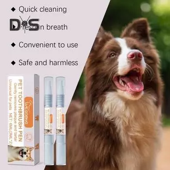 2 шт. зубная щетка-ручка для домашних животных, набор для чистки и отбеливания зубов, освежитель дыхания, удаление зубного камня, уход за полостью рта, зубная щетка-ручка для собак и кошек 2pcs