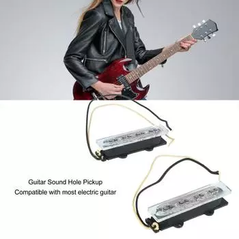 2 шт. звукосниматели для гитарных звуковых отверстий, набор сменных звукоснимателей для электрогитары с пружинными крепежными винтами