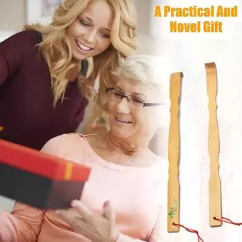 2 штуки длинный бамбуковый щекотун, щекочущий массажер, портативный, новый подарок для семьи и друзей, подходит для мужчин, женщин и детей LLY2