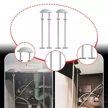 2 штуки Кронштейн для мойки под столешницу Регулируемые опоры Ремонтная система Стабильный Легкий Портативный 35 to 45cm