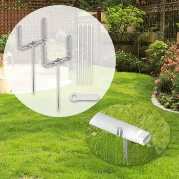 2 штуки Кронштейн водосточной трубы, Анкерный штырь водосточной трубы, Премиум, Легко установить, Ветроустойчивый чугун Ground Stake 15 cm