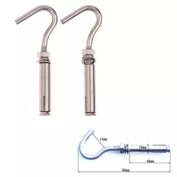 2 штуки M6 M8 M10 M12 304 нержавеющая сталь распорные крюки бетонная стена анкерный болт чашка закрытая пружинное открытие гильза крепеж