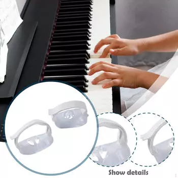 2 штуки Тренажеры для пальцев пианино Упражнения Удобный захват Рука Инструмент для коррекции для начинающих Semi Clear white