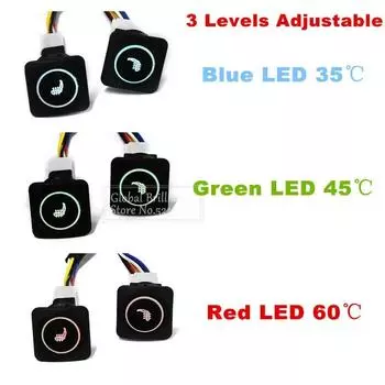 2 сиденья 4 подушки 3 уровня 12 В авто подогрев подогреваемый чехол для сиденья зимняя грелка подушка автомобильные подогреваемые подушки для сидений карбоновое волокно универсальные