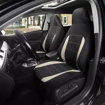 2 сиденья Роскошные Four Seasons Универсальный полный комплект чехлов на автомобильные сиденья Украшение сидений Заднее переднее сиденье Чехол для автомобильной подушки Защитный чехол 2Seats бежевый