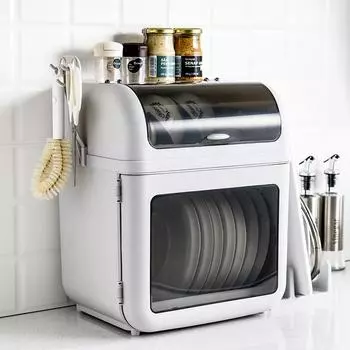 2-слойная чаша, сушилка, шкаф, кухонная полка для посуды, сушилка для посуды, домашний держатель, пластиковая тарелка, органайзер для хранения стола серый