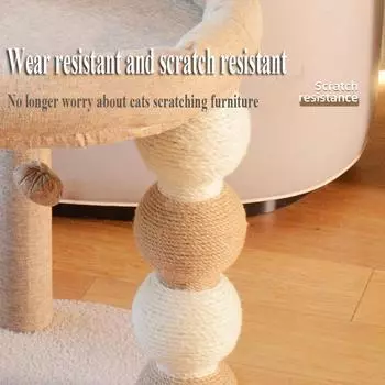 2-слойная кошачья лазалка, интегрированное кошачье гнездо, столбик для кошачьих когтей из сизаля, лежанка для домашних животных, доска для кошачьих когтей, исключающая попадание мусора, кошачье дерево