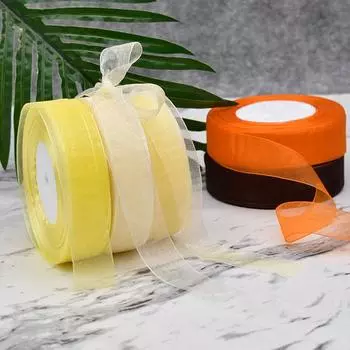 2 см 45 м украшение одежды прозрачная швейная ткань лента из органзы изготовление банта