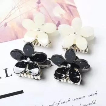 2 см Детская заколка для волос Модная бабочка Цветок Мини акриловая 4 зубца Аксессуары для волос Маленький пластиковый зажим-краб для волос