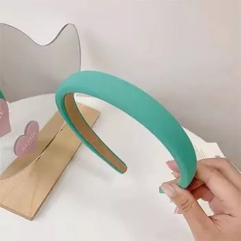 2 см Весна Лето Женские Девочки Повязки на голову Сладкий Конфетный Цвет Поролоновые Мягкие Повязки для волос для Леди Ежедневные Аксессуары для волос