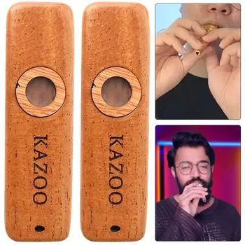 2 Stck Kazoo-Flte, leichte Kazoo-Holzflte for Kinder, Anfnger, Geschenk (куа