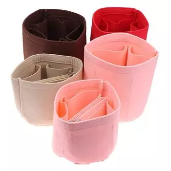 2 стиля, вставка из фетровой ткани, сумка-органайзер, круглый органайзер для макияжа, дорожные внутренние косметички