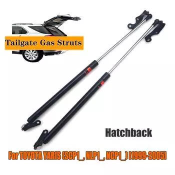 2 стойки багажника для Toyota YARIS Hatchback 1999-2005 68960-59025/68960-59026 Поддержка газового пружинного подъема задней двери багажника чёрный