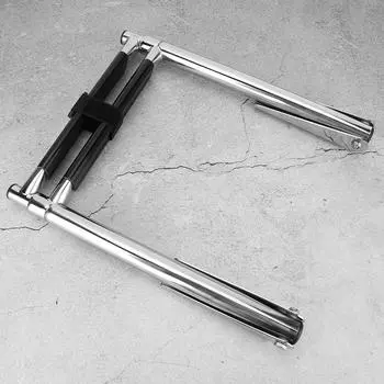 2-ступенчатая телескопическая лестница из нержавеющей стали, противоскользящая выдвижная лестница для причала для лодки, яхты белый