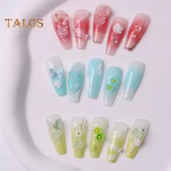 2 сумки для дизайна ногтей, очаровательные потрясающие визуальные эффекты, поделки своими руками, многоцелевые, красивые розы, украшение для дизайна ногтей на День святого Валентина красный