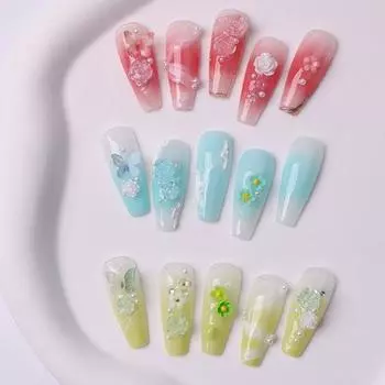 2 сумки, съемные художественные изысканные очаровательные блестящие ногти, легкая паста, сделай сам, поделки из смолы, цветок розы красный