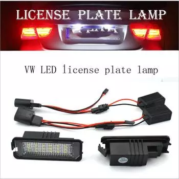 2 светодиодных фонаря освещения номерного знака. 18 светодиодов ошибки. . Автомобильные фары разноцветный