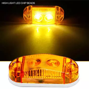 2 светодиодных габаритных фонаря для автомобиля, грузовика, внешние квадратные фонари, предупреждающие задние фонари, габаритные фонари для автоприцепов и грузовиков 12–36 В красный