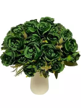 2 связки искусственных цветов, винтажный шелковый пион, имитация пиона, букет искусственных цветов для свадебного стола, украшения для комнаты, букет своими руками зелёный