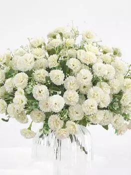 2 связки Искусственный букет гвоздик невесты Искусственные цветы Поддельные букет гвоздик для дома Свадьба Гостиная Украшение вечеринки оранжевый