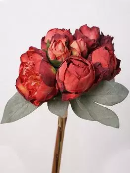 2 связки винтажных искусственных цветов с обожженным краем, букет пионов, невеста с цветами в руках, шелковый цветок для свадьбы, ресторана, дома, в помещении, на открытом воздухе, украшение фиолетовый