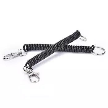 2 тактических выдвижных пластиковых пружинных эластичных веревки Securit Gear Tool для пешего туризма и кемпинга, брелок WACJY 10cm чёрный