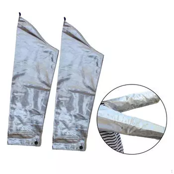 2 термостойких защитных рукава, нарукавники, противоскользящая алюминиевая фольга поверх