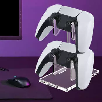 2-уровневая подставка для игрового контроллера, настольная подставка, прозрачная, устойчивая акриловая подставка-органайзер,