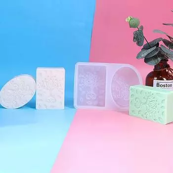 2 типа 3D мыло ручной работы в виде цветка силиконовая форма овальная/квадратная форма для изготовления свечей принадлежности для выпечки тортов домашний декор