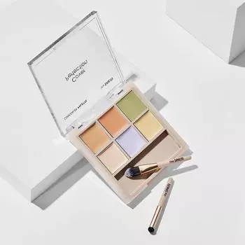 [2 типа кистей в подарок] The Saem Cover Perfection Concealer Palette, корейская косметика, KPOP
