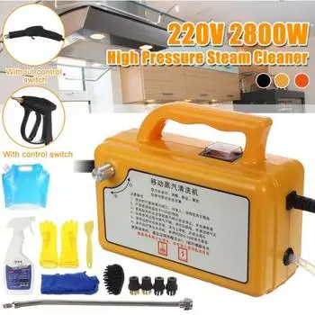 2 типа пароочистителя Паровая машина высокой температуры для дома Мойка высокого давления для автомобиля Очистка кондиционера without control swit чёрный