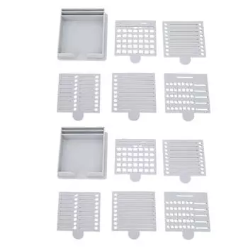 2 трафарета для липких заметок с держателем, диспенсер для липких заметок из АБС-пластика, органайзер для заметок со списком серый