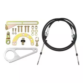 2 Transmission Cable Column Shift Linkage Kit Fit for GM TH350 4L60 4L80E 700R4