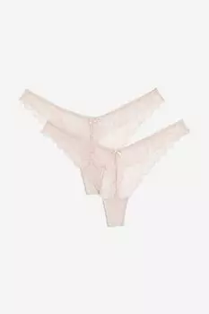 2 труса-стринги с кружевом