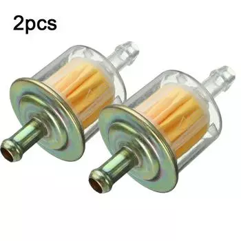 2 универсальных бензиновых топливных фильтра, грязевая часть мотоцикла, подходит для 5/16 дюймов, 8 м 2pcs