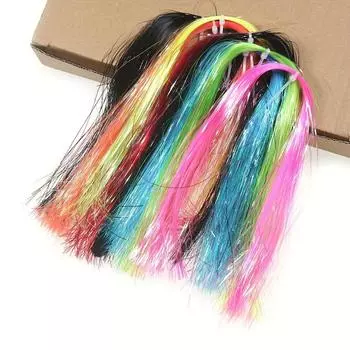 2 упаковки, 1/50 дюйма, 0,5 мм, УФ-жемчуг, ледяное крыло, для вязания мушек, трубка Flashabou, материалы для связывания мушек, стример, мушка для щуки и лосося