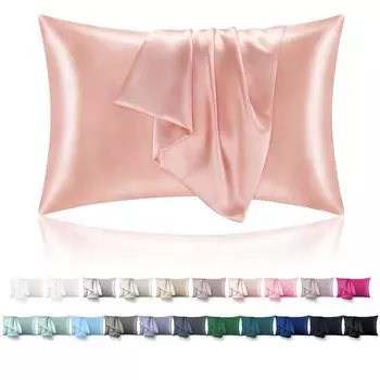 2 упаковки 20 x26 /30 дюймов наволочка для волос и кожи дышащая наволочка с застежкой-конвертом шелковые наволочки подарки для женщин и девочек 51cmx66cm 2pcs розовый