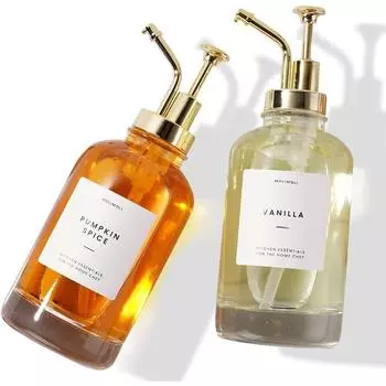 2 упаковки диспенсера для кофейного сиропа по 16,9 унций для кофейни с этикетками и насосом, бутылки для сиропа для кофейни, домашнего бара, без BPA